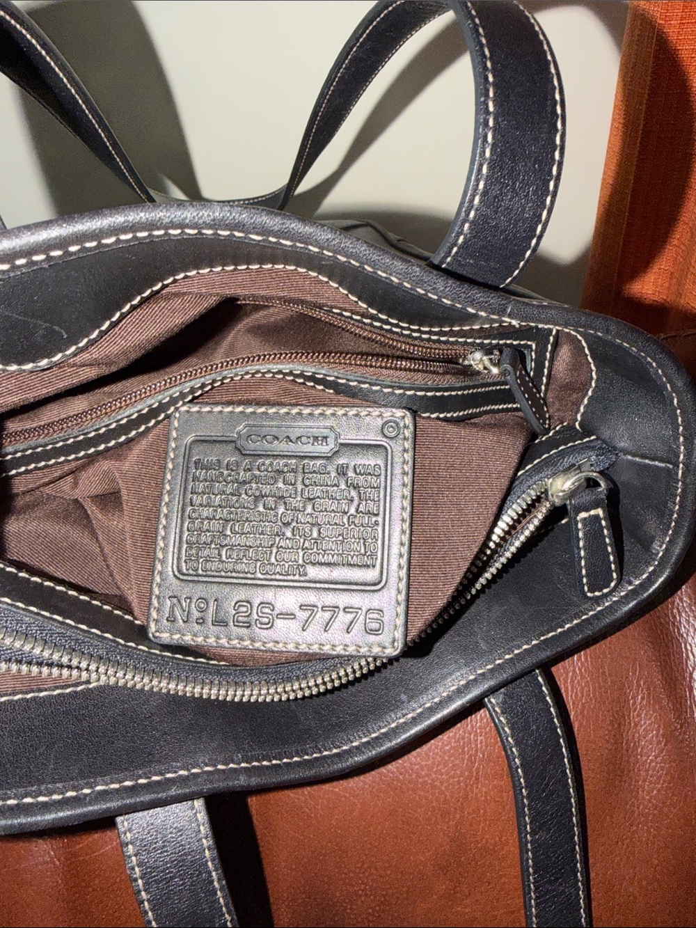 ‼️Vintage Coach Black Leather Hampton Tote Shoulder Bag - Picture 14 of 14